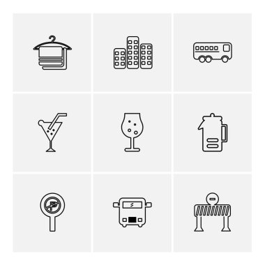 Beyaz arka plan üzerinde izole minimalist düz app simgeleri