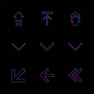 oklar yaratıcı düz tasarım simgeler vektör koleksiyonu