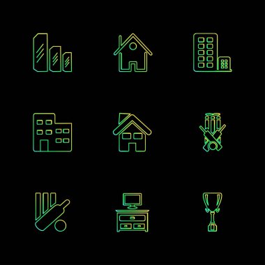 çeşitli vektör app simge kümesi         