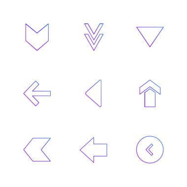 oklar simgeler vektör tasarım düz koleksiyonu