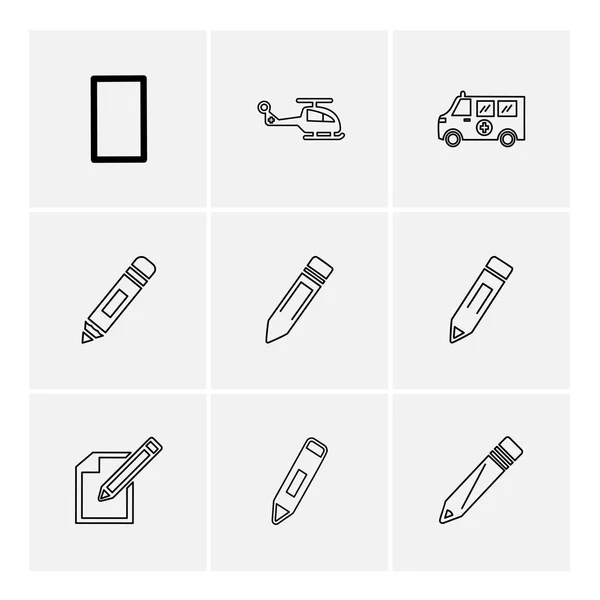 Ensemble Icônes Application Plates Isolées Sur Fond Blanc — Image vectorielle