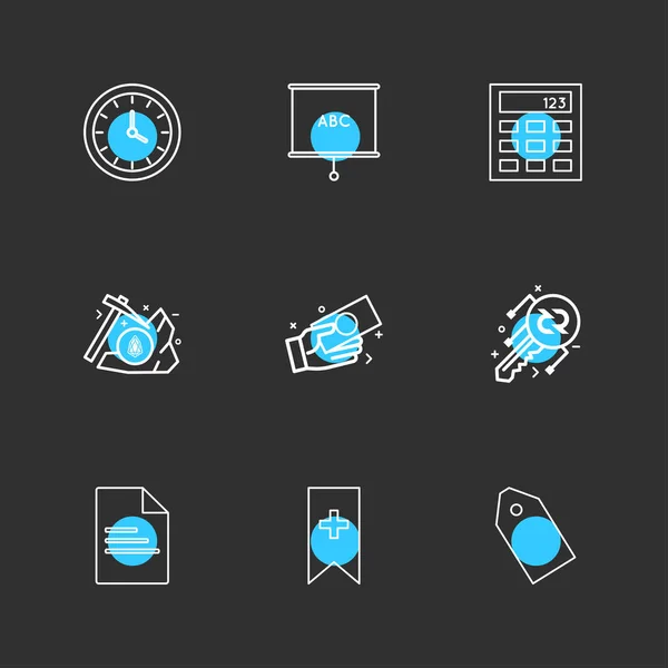 Vector Collection Business Creative Flat Design Icons — Stock Vector