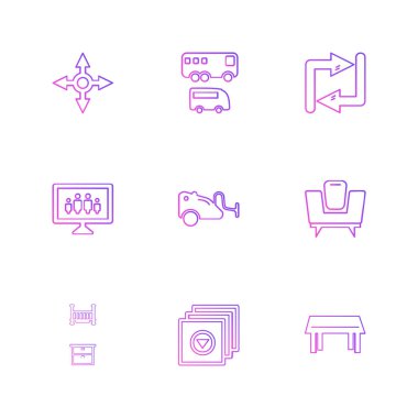 beyaz zemin üzerine minimalist düz app simgeleri