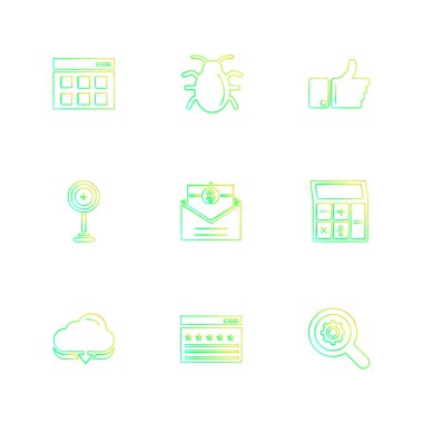 iş yaratıcı düz tasarım simgeler vektör koleksiyonu