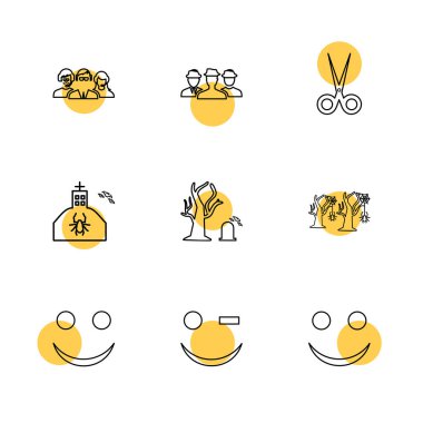 Minimalist düz app simgeler, vektör çizim dijital cihazlar için