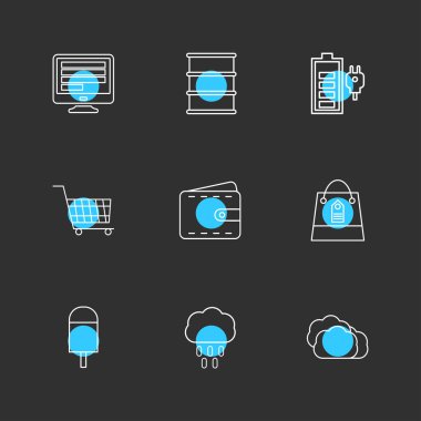 düz vektör çizim simgeler, App simgelerin ayarlamak   