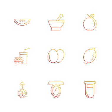 beyaz zemin üzerine minimalist düz app simgeleri