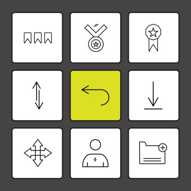 oklar yaratıcı Icons set, vektör tasarım düz koleksiyonu