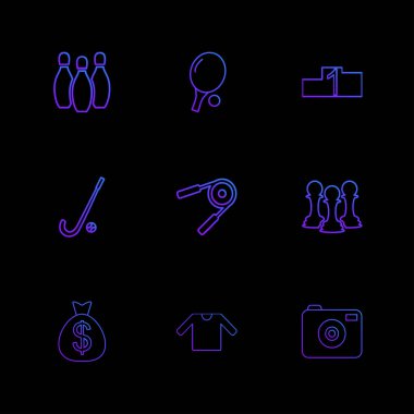 iş simgeleri kümesi, vektör illüstrasyonu 