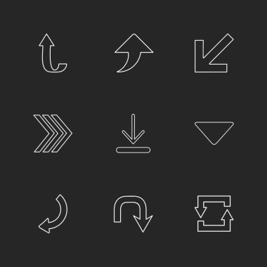 oklar yaratıcı düz tasarım simgeler vektör koleksiyonu