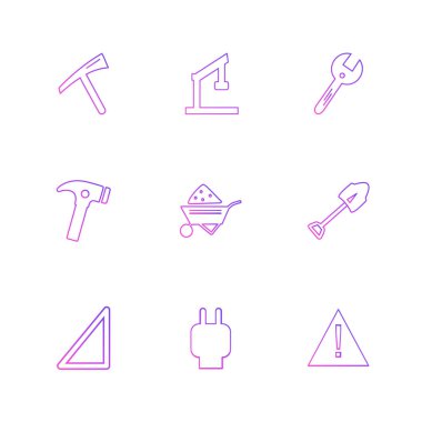 Beyaz arka plan üzerinde yaratıcı farklı Internet düz vektör app simgeleri 