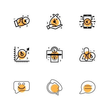 iş yaratıcı düz tasarım simgeler vektör koleksiyonu