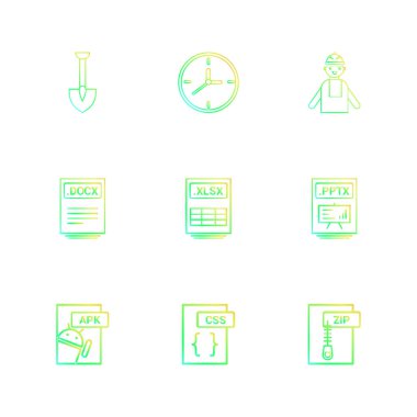 minimalist düz app simgeleri 