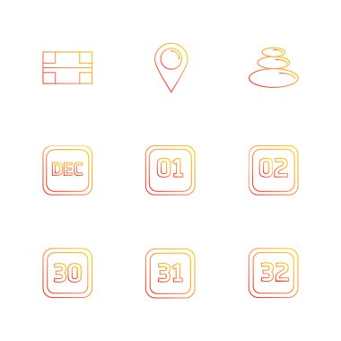 iş simgeleri kümesi, vektör illüstrasyonu 