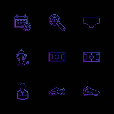 farklı minimalist düz vektör app simgeler siyah arka plan üzerine