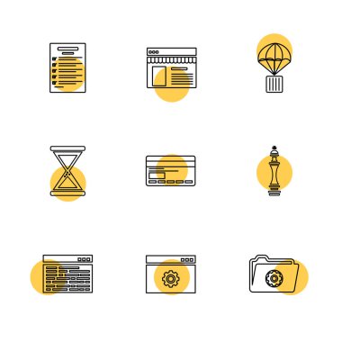 beyaz zemin üzerine minimalist düz app simgeleri