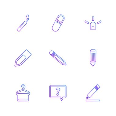 vektör çizim simgeler, beyaz arka plan üzerinde simgelerin ayarlamak