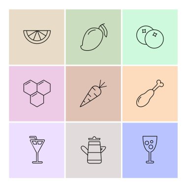 düz vektör çizim simgeler, App simgelerin ayarlamak 