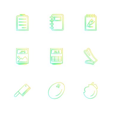 minimalist düz vektör app simgeleri beyaz arka plan üzerinde