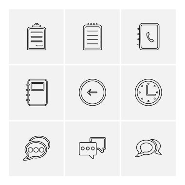 düz vektör çizim simgeler, App simgelerin ayarlamak   