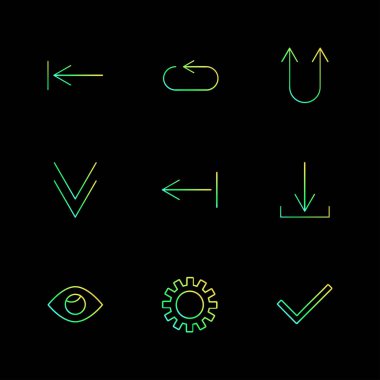 düz vektör çizim simgeler, App simgelerin ayarlamak   