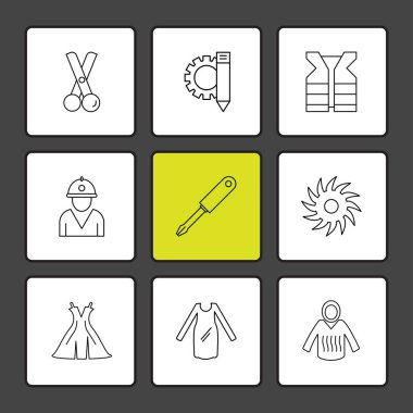 iş simgeleri kümesi, vektör illüstrasyonu 