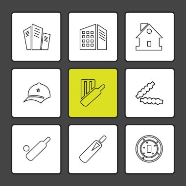 düz vektör çizim simgeler, App simgelerin ayarlamak 