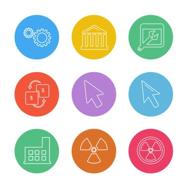 düz vektör çizim simgeler, App simgelerin ayarlamak 