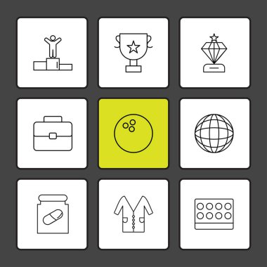 düz web simgeler meydanlarda, vektör çizim