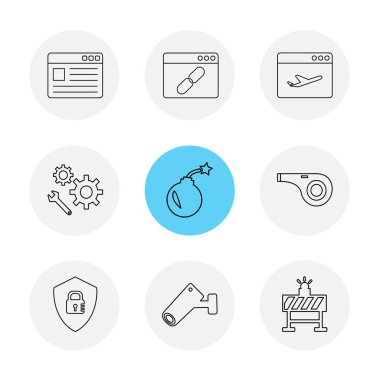 beyaz zemin üzerine minimalist düz app simgeleri