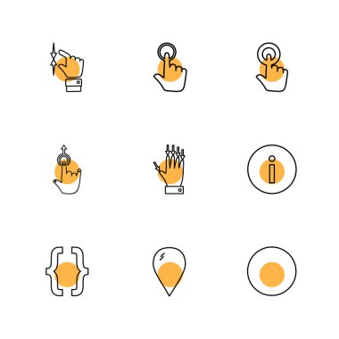 iş simgeleri kümesi, vektör illüstrasyonu 