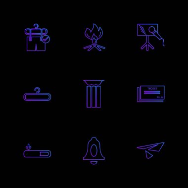 düz vektör çizim simgeler, App simgelerin ayarlamak 