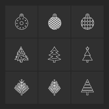 Noel web simgeler, vektör çizim 