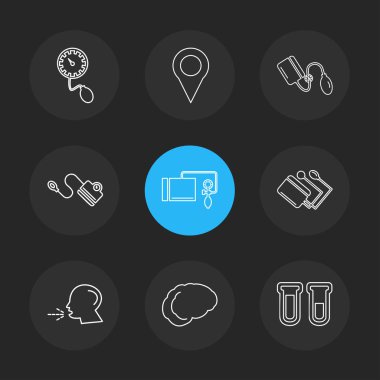 düz vektör çizim simgeler, App simgelerin ayarlamak  