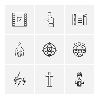 Beyaz arka plan basit düz app simgeleri