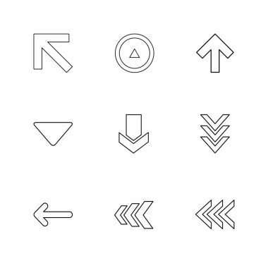 oklar yaratıcı düz tasarım simgeler vektör koleksiyonu