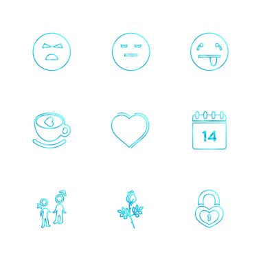 minimalist düz vektör app simgeleri 