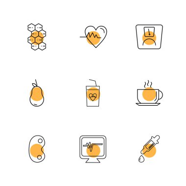 Beyaz arka plan üzerinde renkli minimalist düz vektör app simgeleri