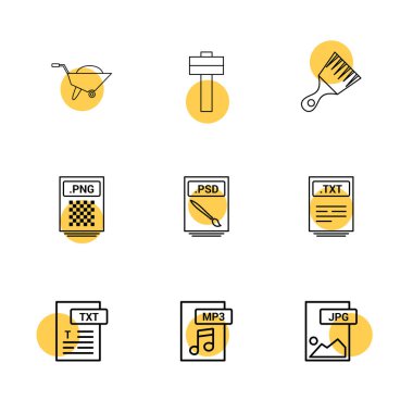 düz vektör çizim simgeler, beyaz arka plan üzerinde simgelerin ayarlamak 