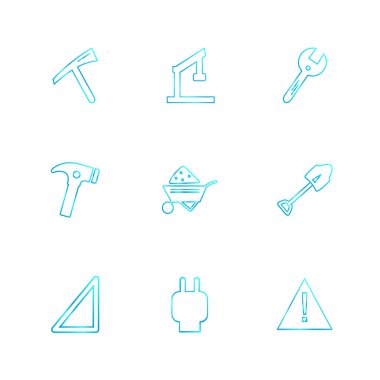 çeşitli minimalist vektör app simge kümesi  