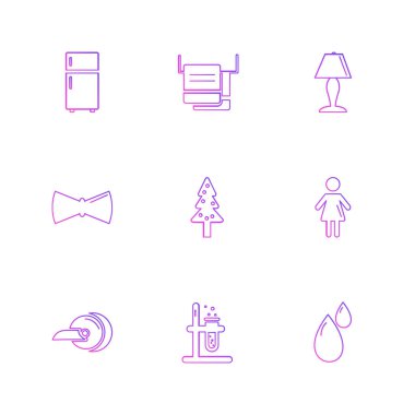 beyaz zemin üzerine minimalist düz app simgeleri