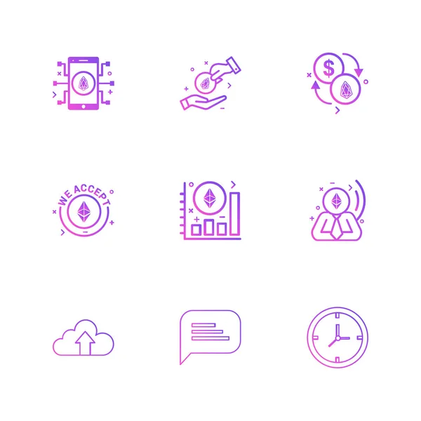 Vector Collection Business Creative Flat Design Icons — Stock Vector