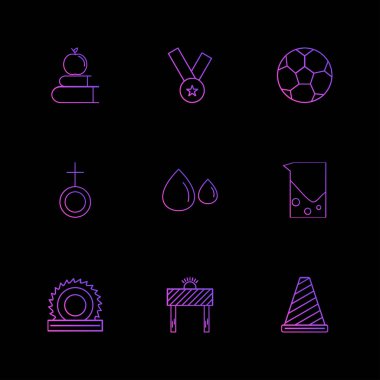 Minimalist düz app simgeler, vektör çizim dijital cihazlar için