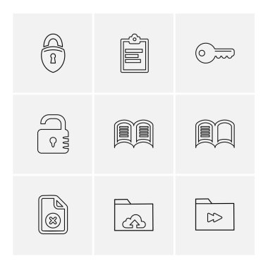 minimalist düz vektör app simgeleri beyaz arka plan üzerinde