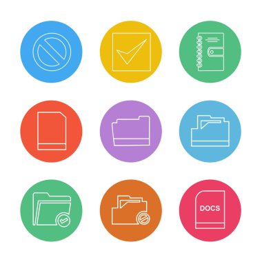 beyaz zemin üzerine minimalist düz app simgeleri