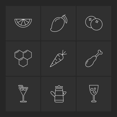 düz vektör çizim simgeler, App simgelerin ayarlamak 