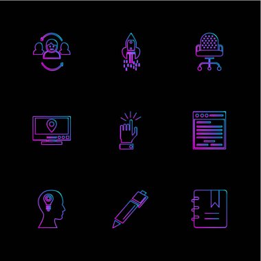  iş yaratıcı düz tasarım simgeler, vektör