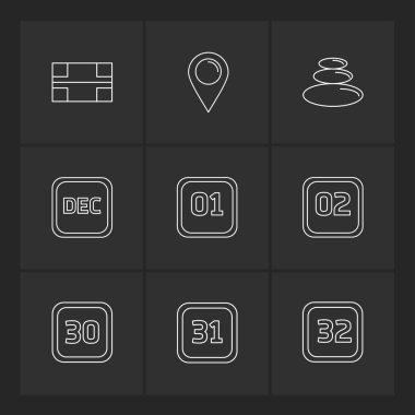 minimalist düz app simgeleri 