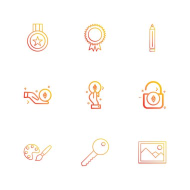 Beyaz arka plan basit düz app simgeleri