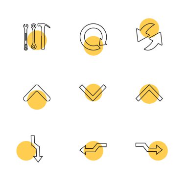 düz vektör çizim simgeler, App simgelerin ayarlamak   